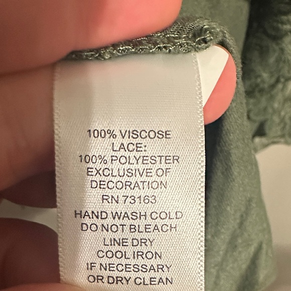 Cupio Olive Green Crochet Layered Tank - Picture 3 of 14